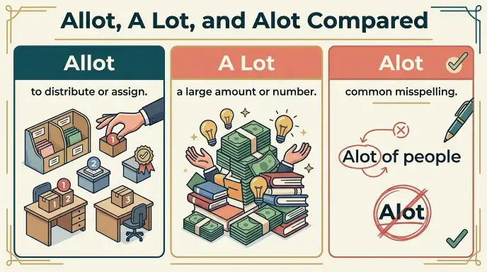 Allot, A Lot, and Alot Compared