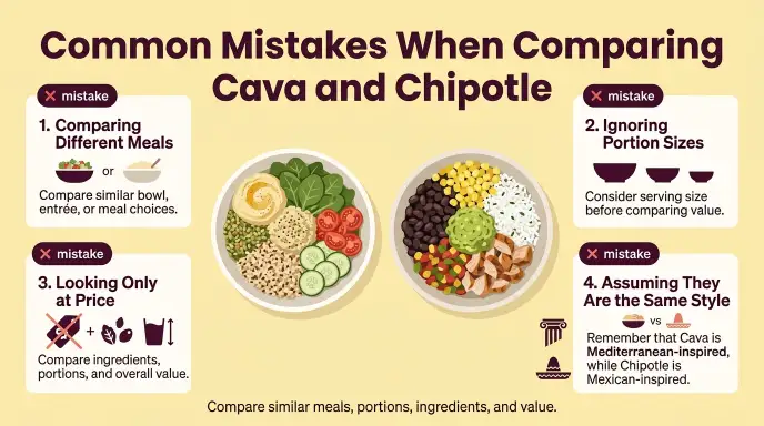 Common Mistakes When Comparing Cava and Chipotle