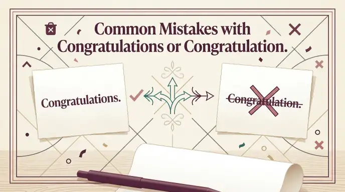 Common Mistakes with Congratulations or Congratulation
