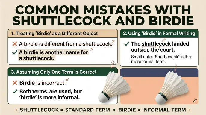 Common Mistakes with Shuttlecock and Birdie