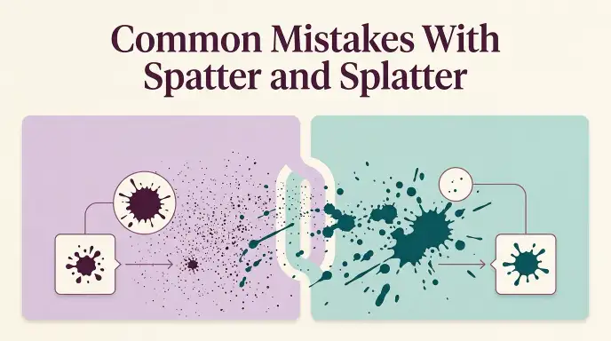 Common Mistakes With Spatter and Splatter