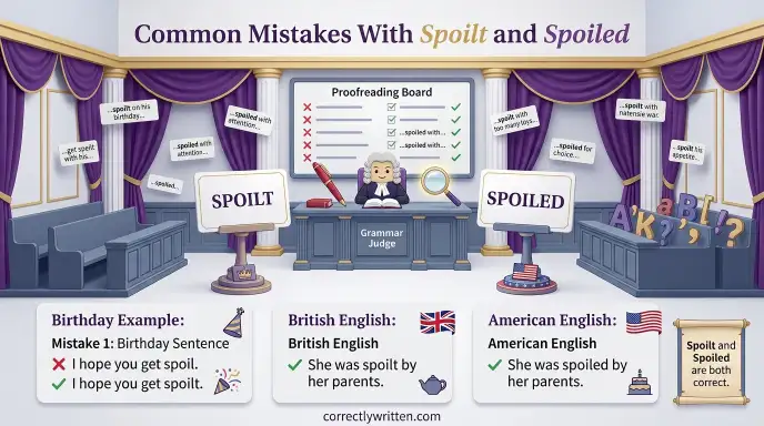 Common Mistakes With Spoilt and Spoiled