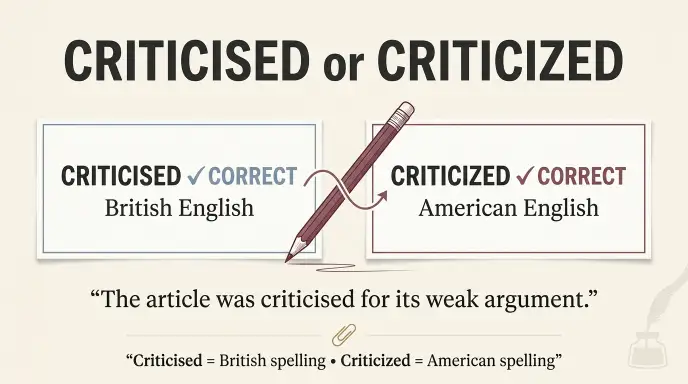 Criticised or Criticized