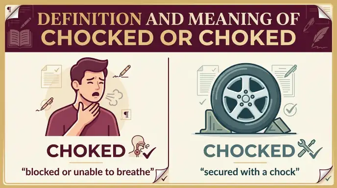 Definition and Meaning of Chocked or Choked