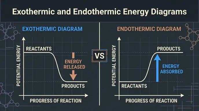 Exothermic and Endothermic Energy Diagrams