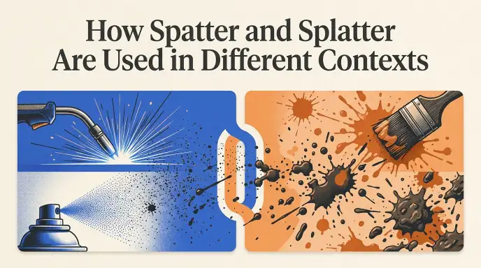 How Spatter and Splatter Are Used in Different Contexts