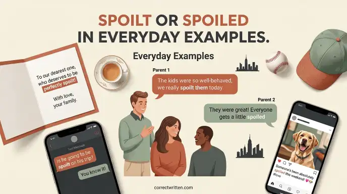 Spoilt or Spoiled in Everyday Examples