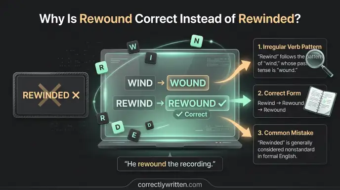 Why Is Rewound Correct Instead of Rewinded?