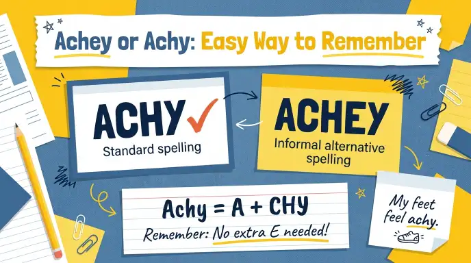 Achey or Achy: Easy Way to Remember