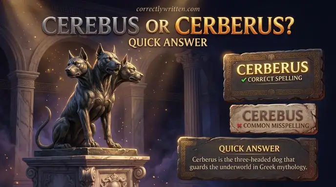 Cerebus or Cerberus: Quick Answer