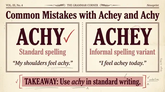 Common Mistakes with Achey and Achy