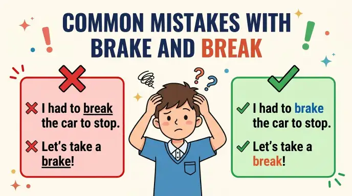 Common Mistakes with Brake and Break