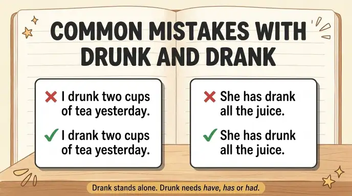 Common Mistakes With Drunk and Drank