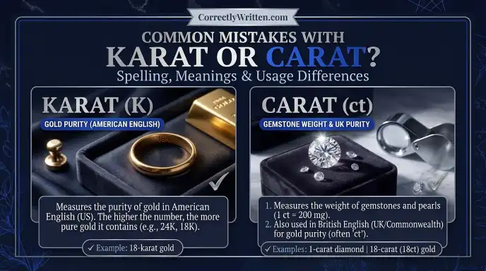 Common Mistakes with Karat and Carat
