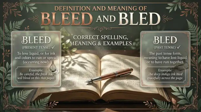 Definition and Meaning of Bleed and Bled