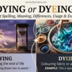 Dying or Dyeing