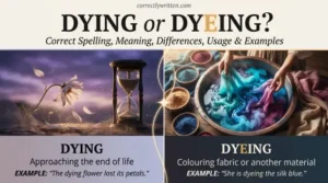 Dying or Dyeing
