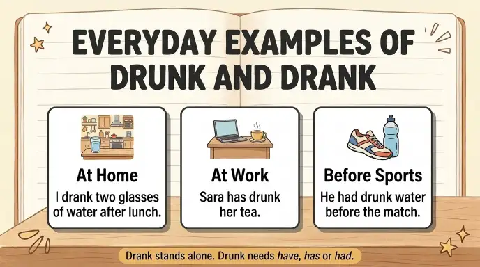 Everyday Examples of Drunk and Drank