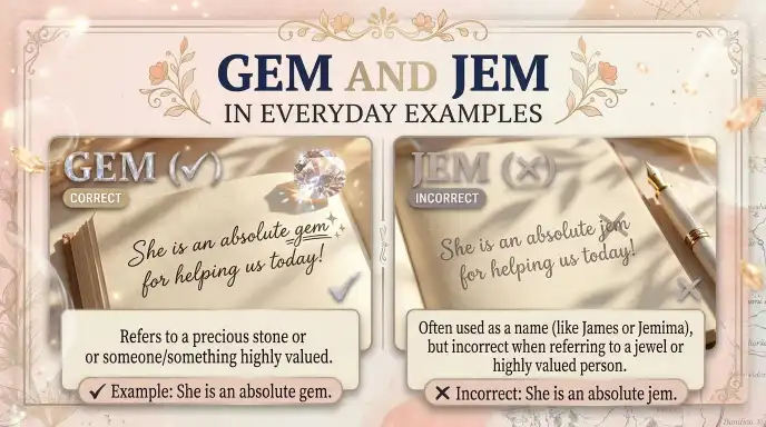 Gem and Jem in Everyday Examples