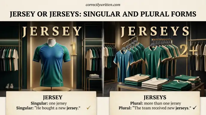 Jersey or Jerseys: Singular and Plural Forms