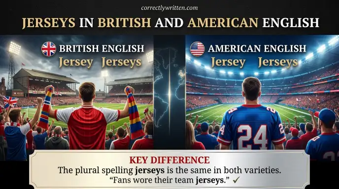 Jerseys in British and American English