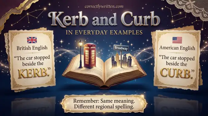 Kerb and Curb in Everyday Examples