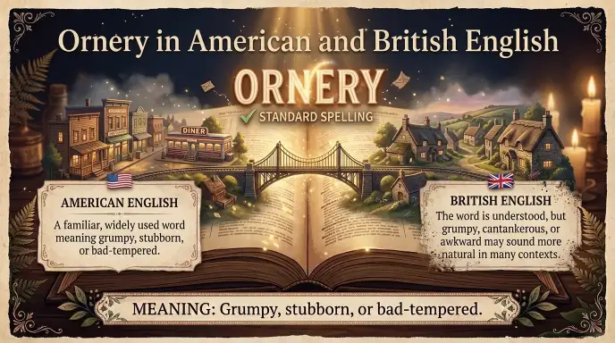 Ornery in American and British English