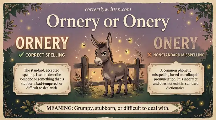 Ornery or Onery