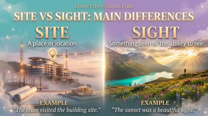 Site vs Sight: Main Differences