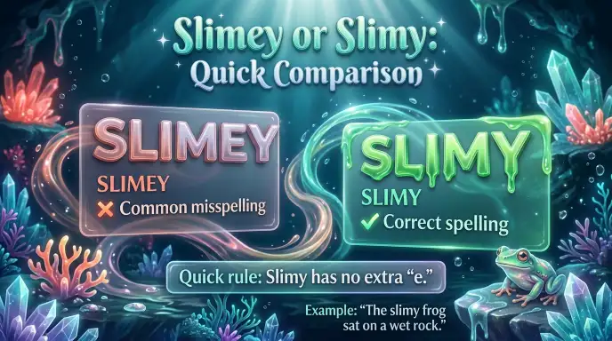 Slimey or Slimy: Quick Comparison