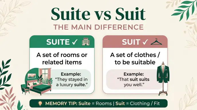Suite vs Suit: The Main Difference